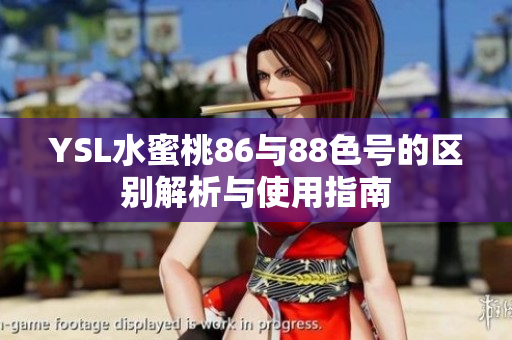 YSL水蜜桃86与88色号的区别解析与使用指南